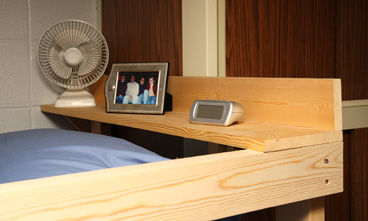 Alarm clock shelf